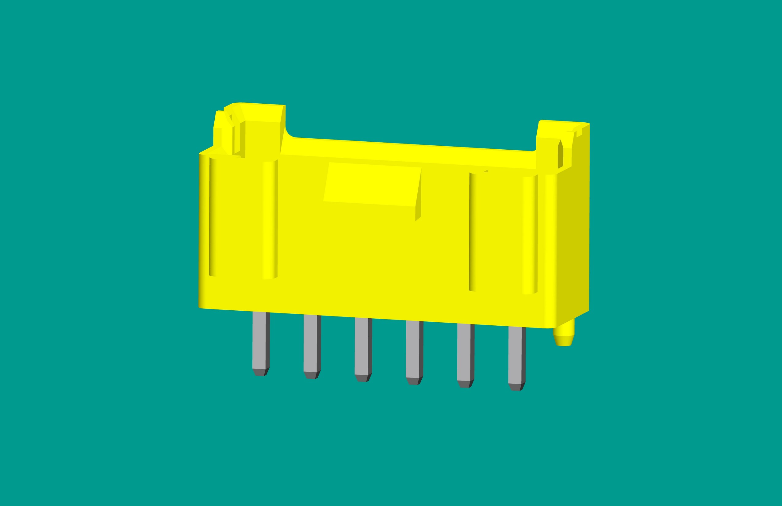 B6B-XH-K3立式針座黃色/普通PA66