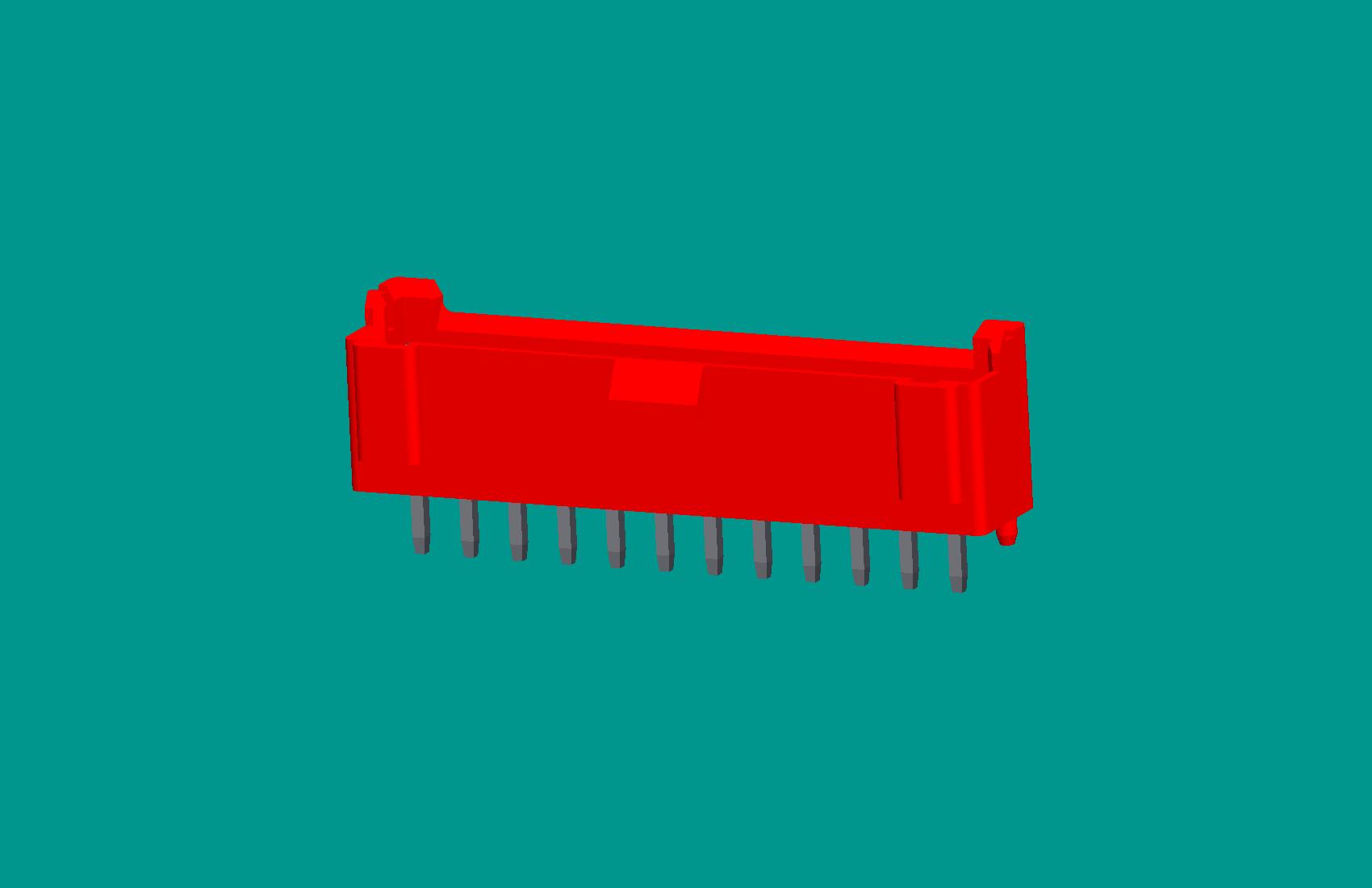 B12B-XH-K3立式針座紅色/普通PA66