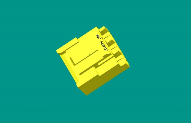 VH-3Y(帶臺階鎖片型)有倒角-黃色-PA66