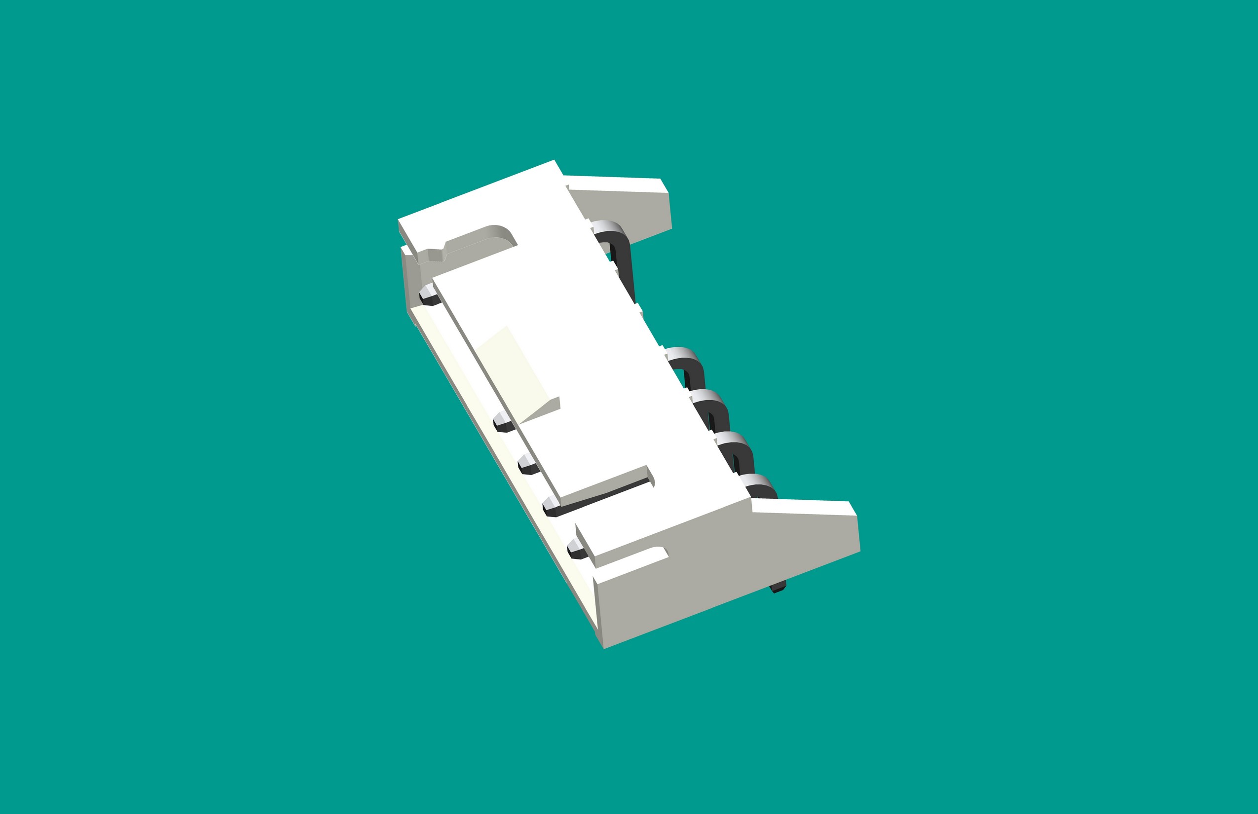 XH-7QA5(帶扣)帶保護腳(缺第2、3針) 白色（普通PA66)