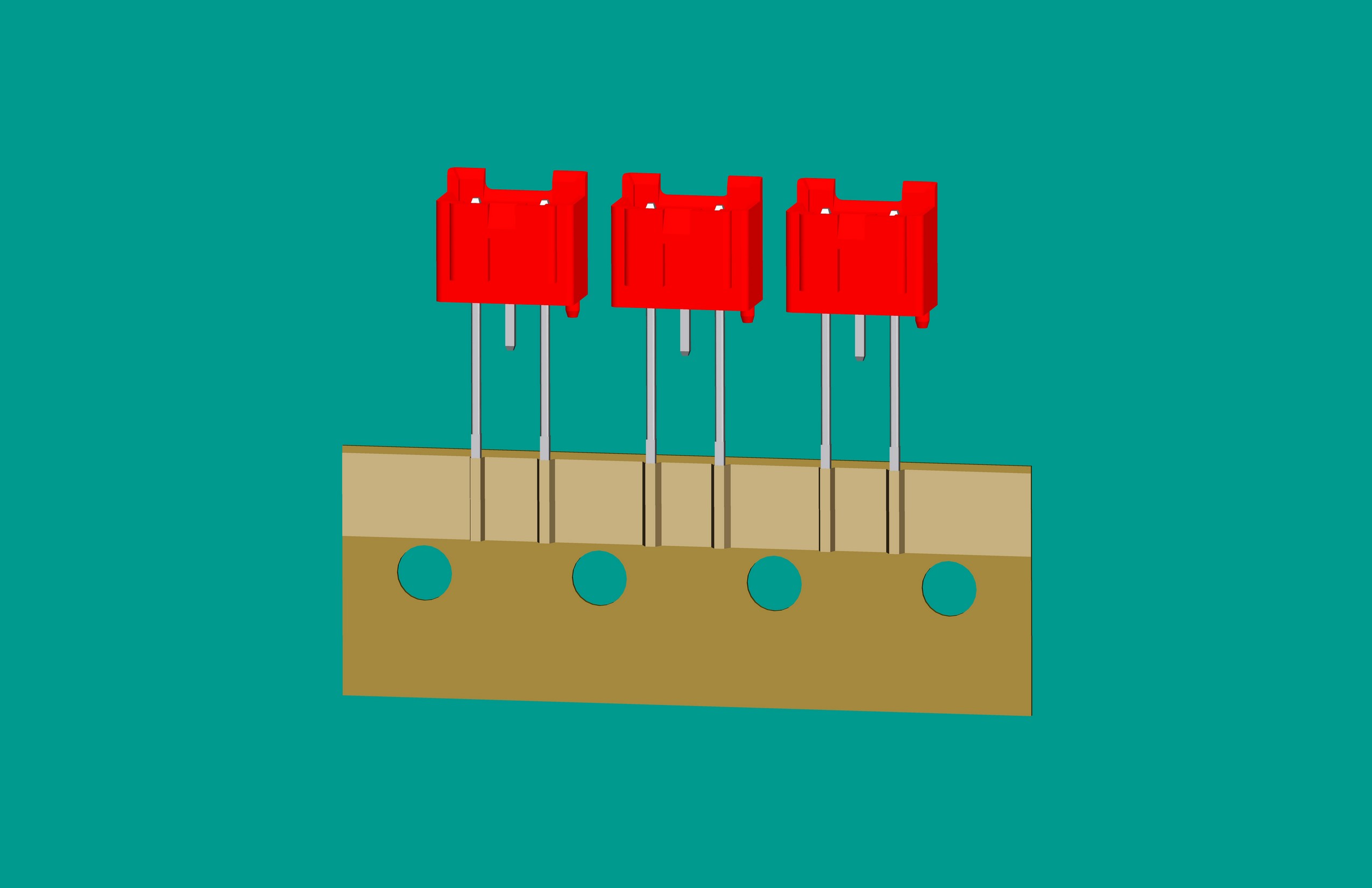 XH-3A全包編帶立式針座紅色/(1、3長針)普通PA66