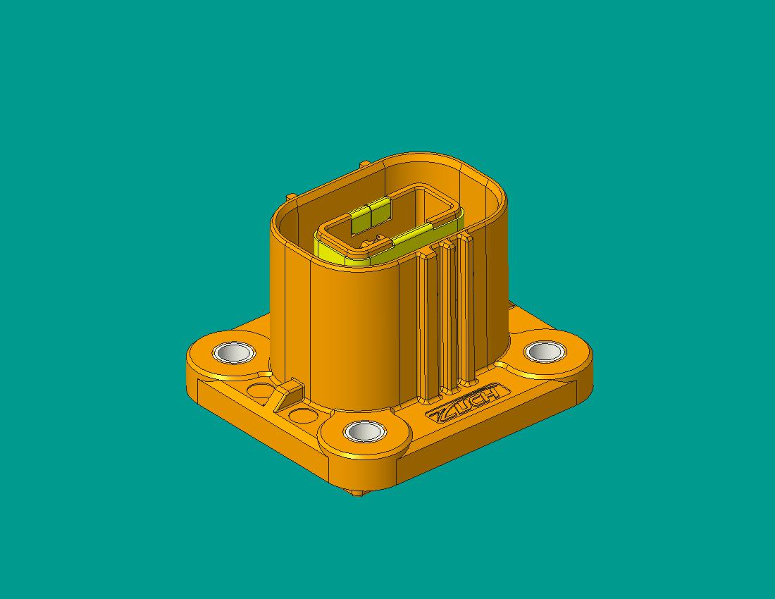 JX系列兩高壓塑料連接器插座（屏蔽）-適配2.5mm^2線(xiàn)  N鍵位